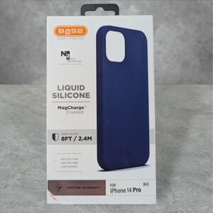 A9. Base Liquid Silicone MagCharge Case For Apple iPhone 14 Pro - Blue